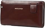 Men's Leather Business Wristlet Zippered Clutch Bag Handbag Organizer Wallet Purse