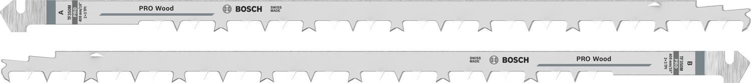 Bosch 2x PRO Wood TF350M Tandem Saw Blade Set (for Construction wood, Construction wood, Length 408 mm, Professional Accessory Tandem All Purpose Saw)