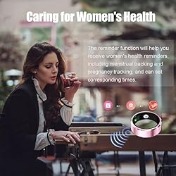 Qjijolz Smart Ring for Women Men, Fitness Tracker