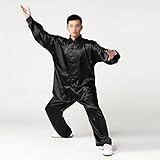 Andux Chinese Traditional Tai Chi Uniforms Kung Fu Clothing Unisex SS-TJF01 Black