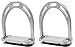 CHALLENGER Horse Saddle English Lightweight Aluminum Wide Stirrups Matte Silver 51114SLthumb 1