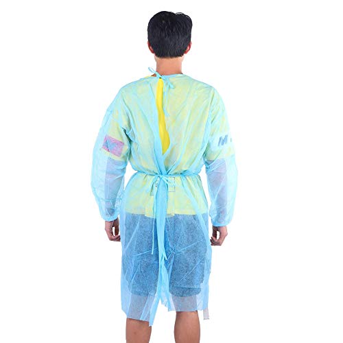 Disposable Tattoo Surgical Gown - Cimenn Thin And Light Fabric Tattoo Clothing Overalls Garment Blue