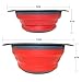 TedGem 2 Pack Collapsible Colanders Set, Food-Grade Silicone kitchen Strainer Space-Saver Folding Strainer Colander, Dishwasher Safe