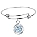 Birthday Gifts for Women, Essential Oil Diffuser Bracelet Aromatherapy Diffuser Locket Stainless Steel Bangle with 8 Colors Pads Romanda Jewelry for Women