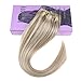 Ve Sunny Human Hair Clip in Extensions Highlights Real Hair Extensions Clip in Human Hair 16inch Remy Hair Extensions Clip ins Ash Blonde with Bleach Blonde Hair Clip Extensions for Women 120g 7Pcs