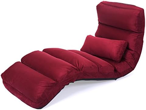 Folding Adjustable Lazy Sofa Chair Stylish Sofa Couch Beds Lounge Chair W/Pillow