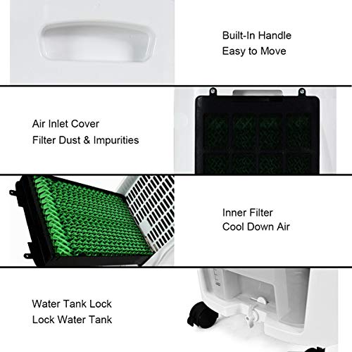 6 COSTWAY+Evaporative+Bladeless+Humidifier+Conditioner