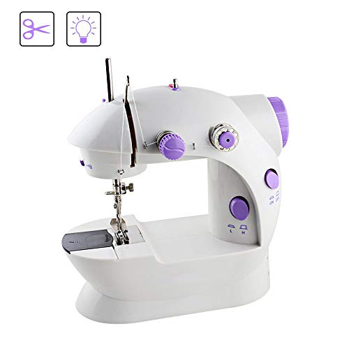 Boxtree Sewing Machines,Portable Mini Sew Machine with Needle Protector,Adjustable Double Speed with Foot Pedal