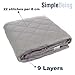 Simple Being Weighted Blanket, Patented 9 Layer Design (Stone Grey, 48x72 15lbs)