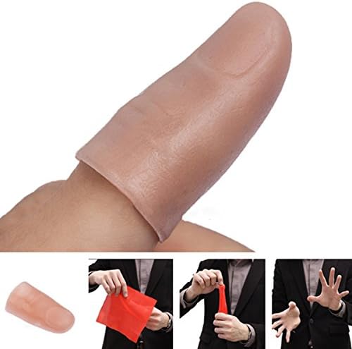 Magic Thumb Tip Trick Finger Prop + Red Silk Fun Magic Prop ;item#: GHU-75/LOP-J6545