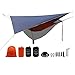 LAZZO Camping Hammock | Bundle Includes Mosquito Net, Rain Fly, Tree Straps, Backpack | Weighs 4 Pounds, Perfect for Hammock Camping,Backpacking，Hiking | Lightweight Nylon Single & Double Hammock