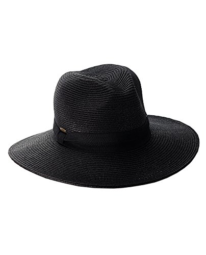 NYFASHION101 Lightweight Solid Color Panama Fedora Sun Hat, Black