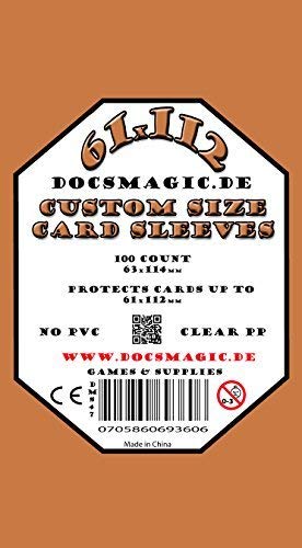 docsmagic.de 100 French Tarot Board Game Sleeves - 61 x 112-63 x 114