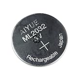 3V AIYUE ML2032 Rechargeable Battery Lithium Coin Cell Battery