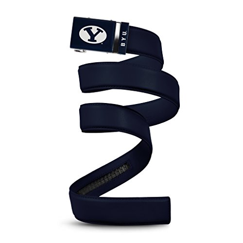 NCAA BYU Cougars Mission Belt, Deep Blue Leather, Medium (up to 35)