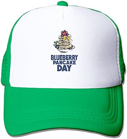 XiaoHans Momen's 28th January - Blueberry Pancake Day Funny Travel KellyGreen Mesh Hat Adjustable Snapback