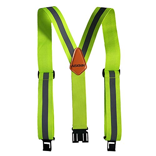 Perry Suspenders 2 Inch Wide Men's Elastic Y Style Adjustable Hook End Suspenders(Lime)
