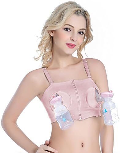 HonPeach Womens Hands-Free Simplicity Breastpump Bra,Pink, M Size(Includes XS/S/M) by HonPeach