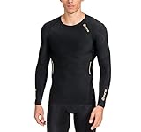 SKINS Men's A400 Long Sleeve Compression Top, Black, Large