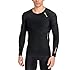 SKINS Men's A400 Long Sleeve Compression Top, Black, Small