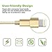 Aonsen iPhone Cable, 3Pack 10FT Nylon Braided Lightning Cable USB iPhone Charger for iPhone 7,6s,6,6 Plus,5,5s,SE,iPad Air,Mini,iPod(EarthGold)