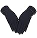 Knolee Women's Screen Gloves Warm Lined Thick Touch Warmer Winter Gloves,Black One Size