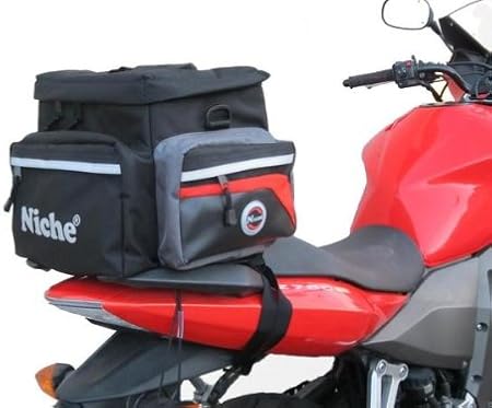 Amazon Niche ツーリング 防水シートバッグ 容量 l ブラック レッド 防水で保冷効果のあるリアバック Nmo 11 シートバッグ 車 バイク