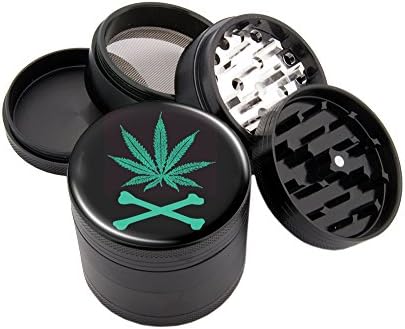 Weed Design Micro Crusher 2.5" Grinder With Scraper &amp; Velvet Pouch Item # MG21916-8