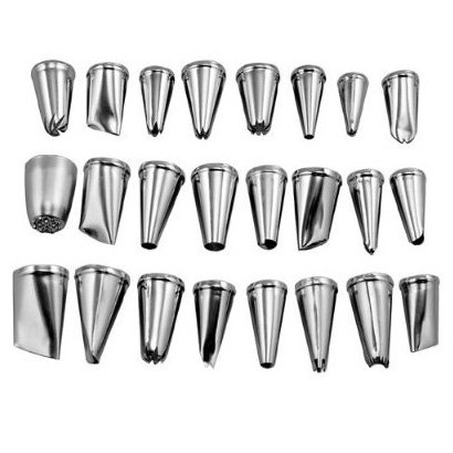 Leegoal 24 Pcs Icing Piping Nozzles Pastry Tips Cake Sugarcraft Decorating Tool