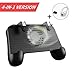 BAVST Mobile Game Controller for PUBG 4-in-1 Upgrade Version Gamepad Shoot and Aim Trigger Phone Cooling Pad Portable Charger for Android & iOS Fortnite/Knives Out