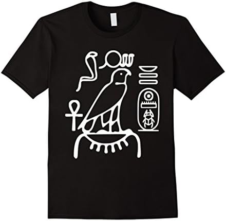 Mens Egyptian Hieroglyphic Street Wear T-shirt 2XL Black