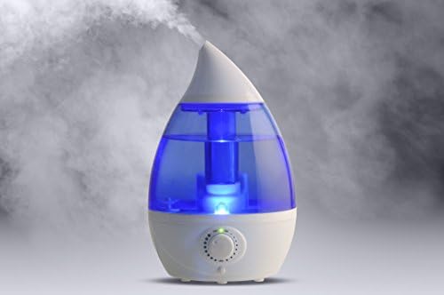 Large 2.0L Ultrasonic Cool Mist Air Humidifier and Essential Oil Diffuser for Aromatherapy. Quiet Operation, Automatic Shut-Off, Night Light Function. Relief for Dry Skin and Conditions.