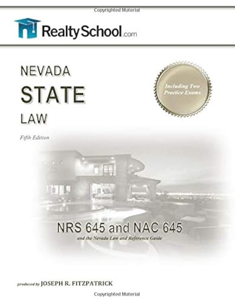 Nevada State Law Division Nevada Real Estate 9780615865638 Amazon Com Books