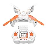 Kingtoys Mini RC Drone 100W HD Camera Collapsible Quadcopter with 2.4GHz 6-Axis Gyro and WiFi FPV (Orange)