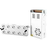 VEVOR Mist Maker Fogger 6CM Ultrasonic Mist Maker 250W 10 Head Fogger Humidifier Greenhouse Aeromist Hydroponics (10 Head Fogger Humidifier)