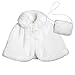 Sophia's Fancy Special Occasion Winter Faux Fur Capelet & Matching Purse Accessory for 18” Dolls, White