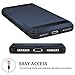 Vofolen Sliding Cover for iPhone 7 Case Wallet Credit Card Holder ID Slot Hidden Pocket Dual Layer Bumper Scratch Resistant Protective Hard Shell Hybrid Rubber Armor Case for iPhone 7 iPhone 8 - Navy
