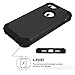 LONTECT Hybrid Heavy Duty Shockproof Full-Body Protective Case with Dual Layer Hard PC+ Soft Silicone Impact Protection for Apple iPhone 7, New Black