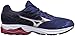 Mizuno Men's Wave Rider 20 Running Shoe, Blue Depths/Silver, 10 D US