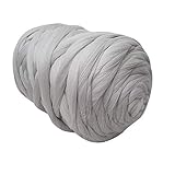 Arm Knitting Yarn Chunky Wool Yarn Bulky Wool Yarn Giant Knit Yarn extreme knitting (2.2lbs/1kg, Light Grey)