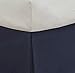 Luxury Hotel Tailored Bed Skirt, Box Pleats, 14 Inch Drop, King, Navy