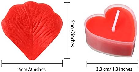 9 Paquets Bougies en Forme de Coeur Bougie d'Amour Romantique Bougies Chauffe-Plat avec 200 Pièces Pétales de Rose en Soie Pétales de Dispersion Filles pour Mariage Saint Valentin Centre de Table - Cuisine A Vivre 9 Paquets Bougies en Forme de Coeur Bougie d'Amour Romantique Bougies Chauffe-Plat avec 200 Pièces Pétales de Rose en Soie Pétales de Dispersion Filles pour Mariage Saint Valentin Centre de Table