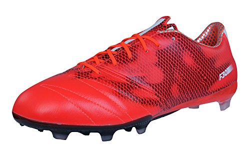 adidas F30 FG Lea Mens Leather Soccer Boots / Cleats-Red-10.5