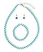 NYFASHION101 Girls' Children's Simulated Pearl Necklace with Stretch Bracelet and Ball Stud Earrings