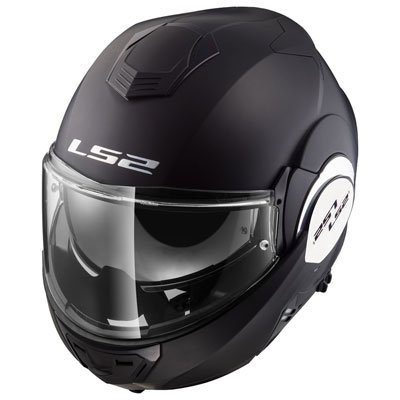 LS2 Helmets Valiant Unisex-Adult Flip-Up-Helmet-Style Valiant Helmet (Matt Black, Large)