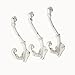 Sheffield Home Wall Hooks, Cast Iron, Rustic Chic Shabby Vintage Style, Farmhouse Decor, Clothes Hanging Idea for Hats, Coats, Scarves, Bags Closets, Wall Hanging, Rustic Key Hooks, (Set of 3)