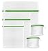 Moscany Set of 5 Mesh Laundry Bags for Underwear, Bra and Lingerie - 2 Bra Bags and 3 Wash Bags ( green )