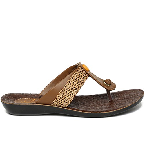 women's brown flip flops