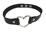 Hip Mall® Vintage Collar Punk Goth Emo Heart Leather Choker Necklace