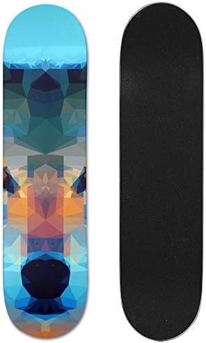 Low Poly Wolf Vogue Double Warped Skateboard Deluxe Longboard Skate Boards